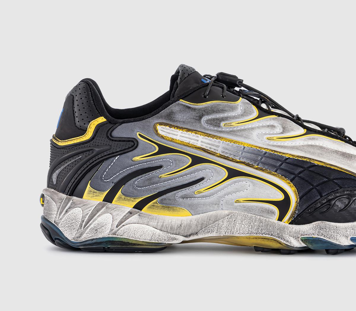 PUMAAsap Rocky Inhale DistressedBlack White Yellow Neoprene