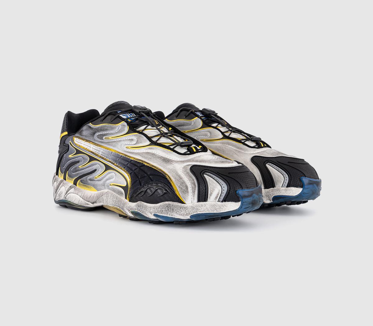 PUMAAsap Rocky Inhale DistressedBlack White Yellow Neoprene