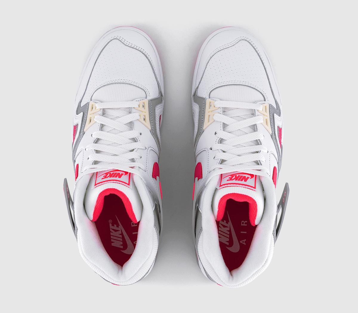 NikeAir Tech Challenge II Qs TrainersWhite Racer Pink Lt Smoke Grey