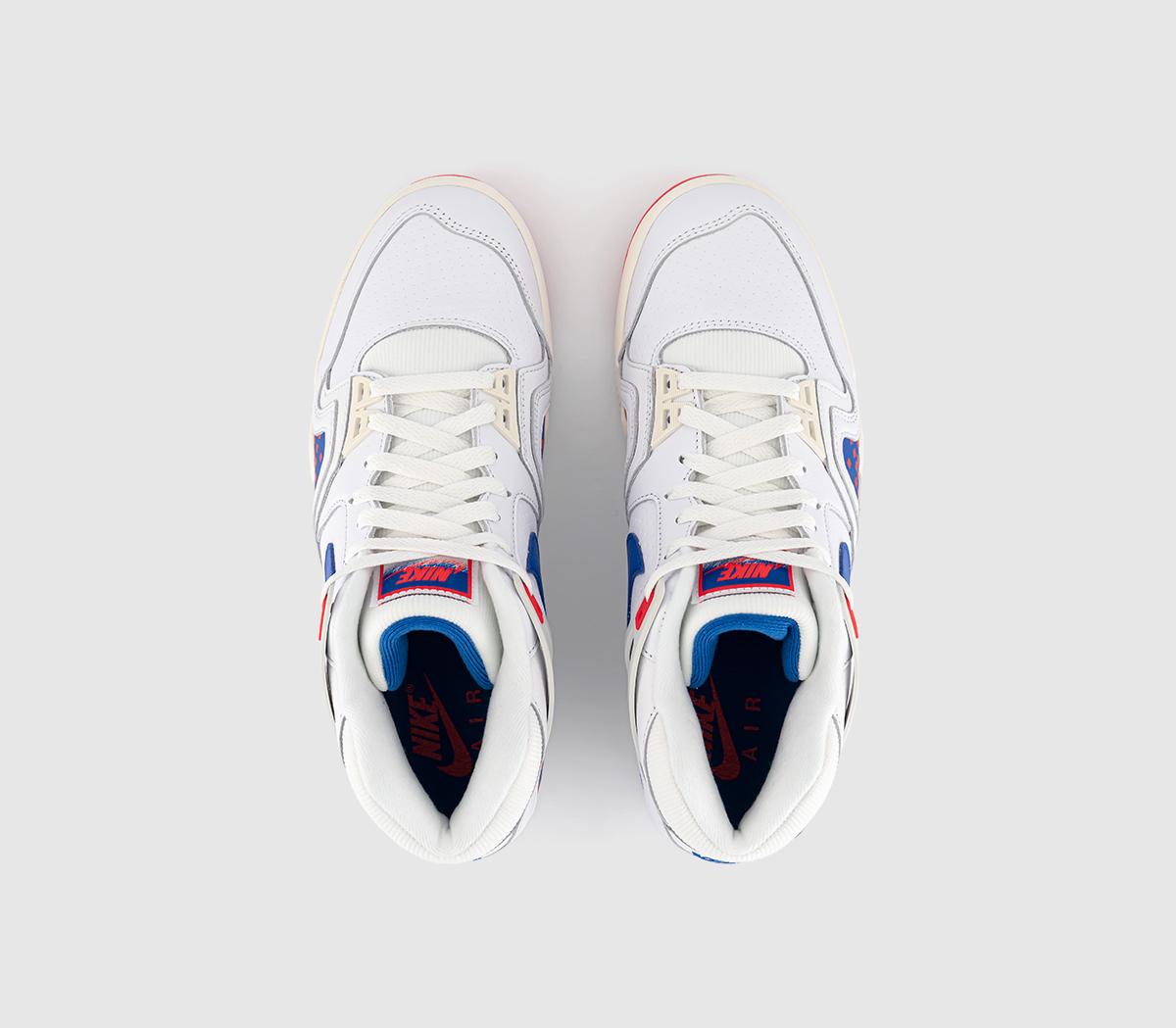 NikeAir Tech Challenge II Qs TrainersWhite Royal Blue Laser Crimson Pale Ivory Platinum