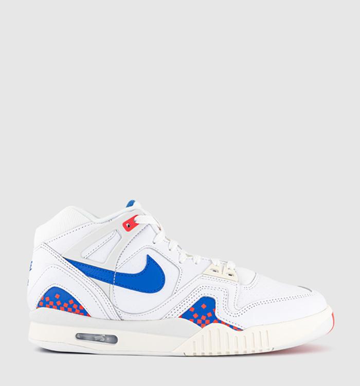 Nike Air Tech Challenge II Qs Trainers White Royal Blue Laser Crimson Pale Ivory Platinum