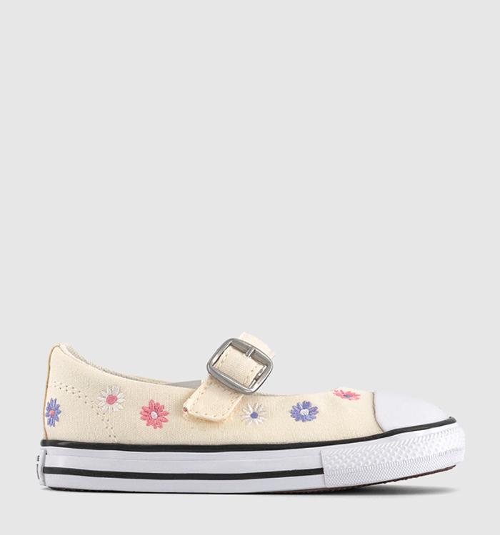 Converse Chuck Taylor All Star Dainty Infant Trainers Egret White Black