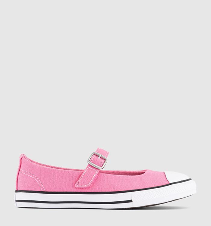 Converse Chuck Taylor All Star Dainty Youth Trainers Pink White Black