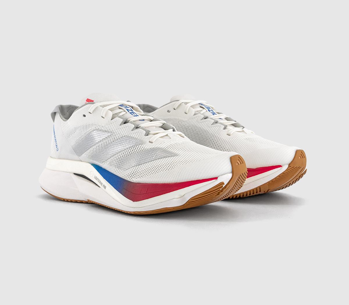 adidasAdizero Boston 12 TrainersCore White Dark Blue Purple