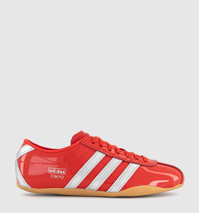 adidas Tokyo Trainers Red Silver Metallic Gum