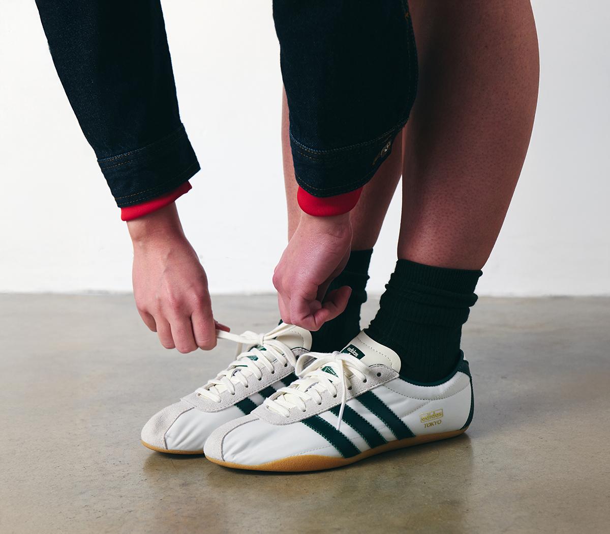 adidas Tokyo Trainers adidas Tokyo Trainers Green Cream