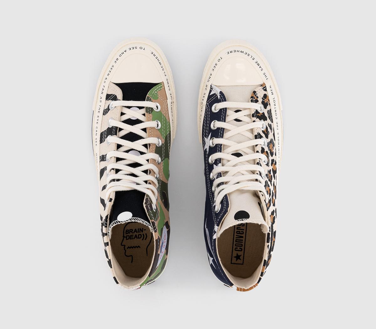 ConverseChuck 70 Hi TrainersBrain Dead Egret Black Multi