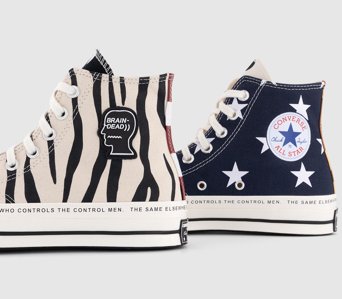 ConverseChuck 70 Hi TrainersBrain Dead Egret Black Multi