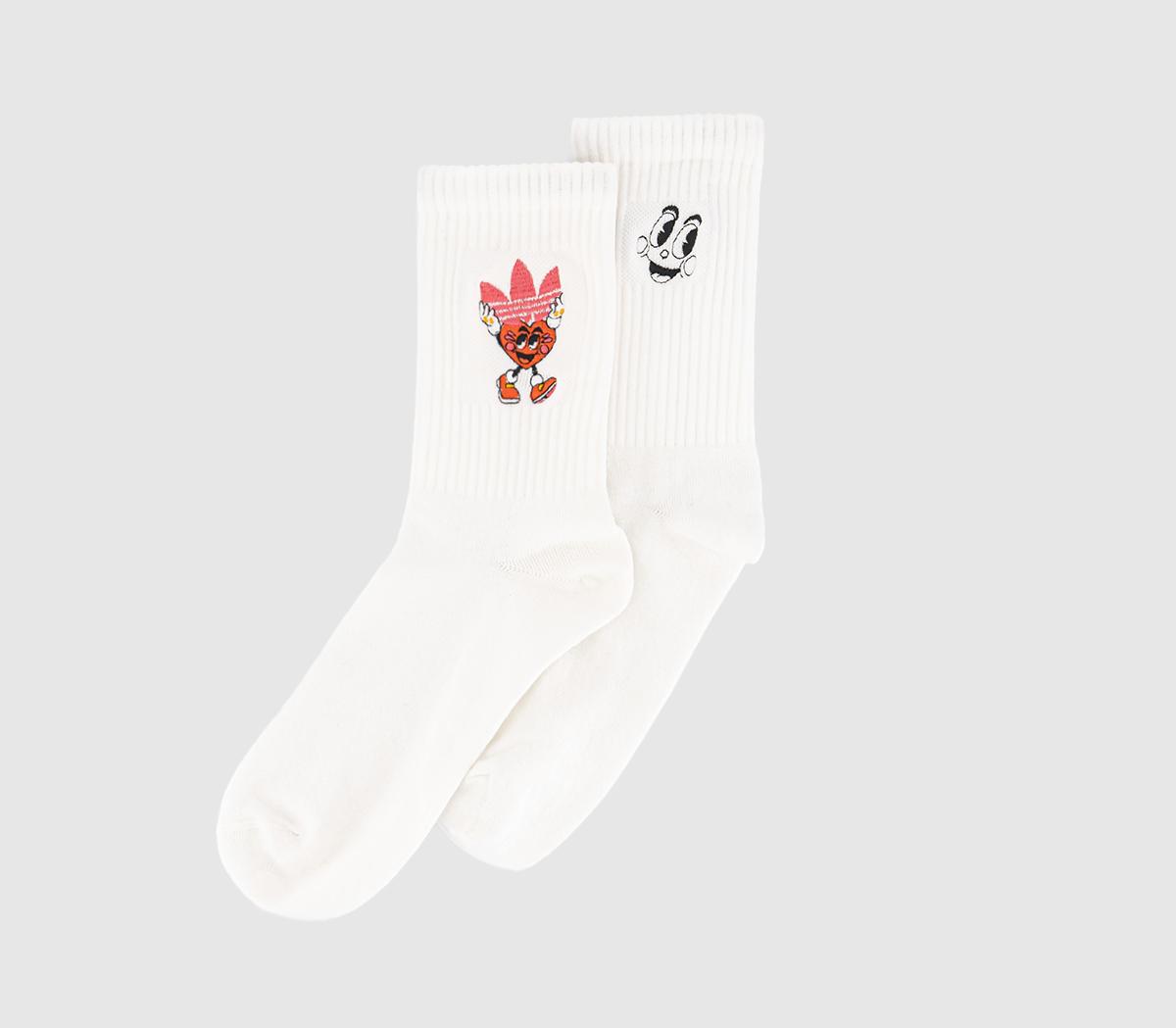 adidasNelson Val 2 Pack Socks adidasNelson Val 2 Pack SocksCloud White