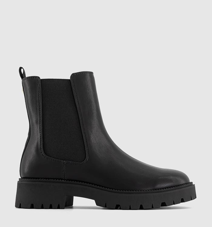 OFFICE Agile Chunky Chelsea Boots Black Pu
