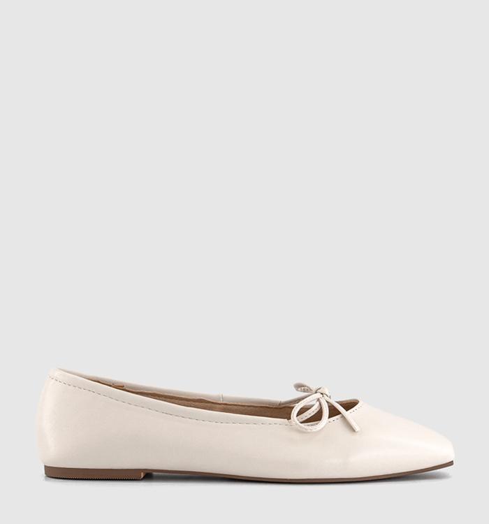OFFICE Florence Bow Ballerina Pumps Cream