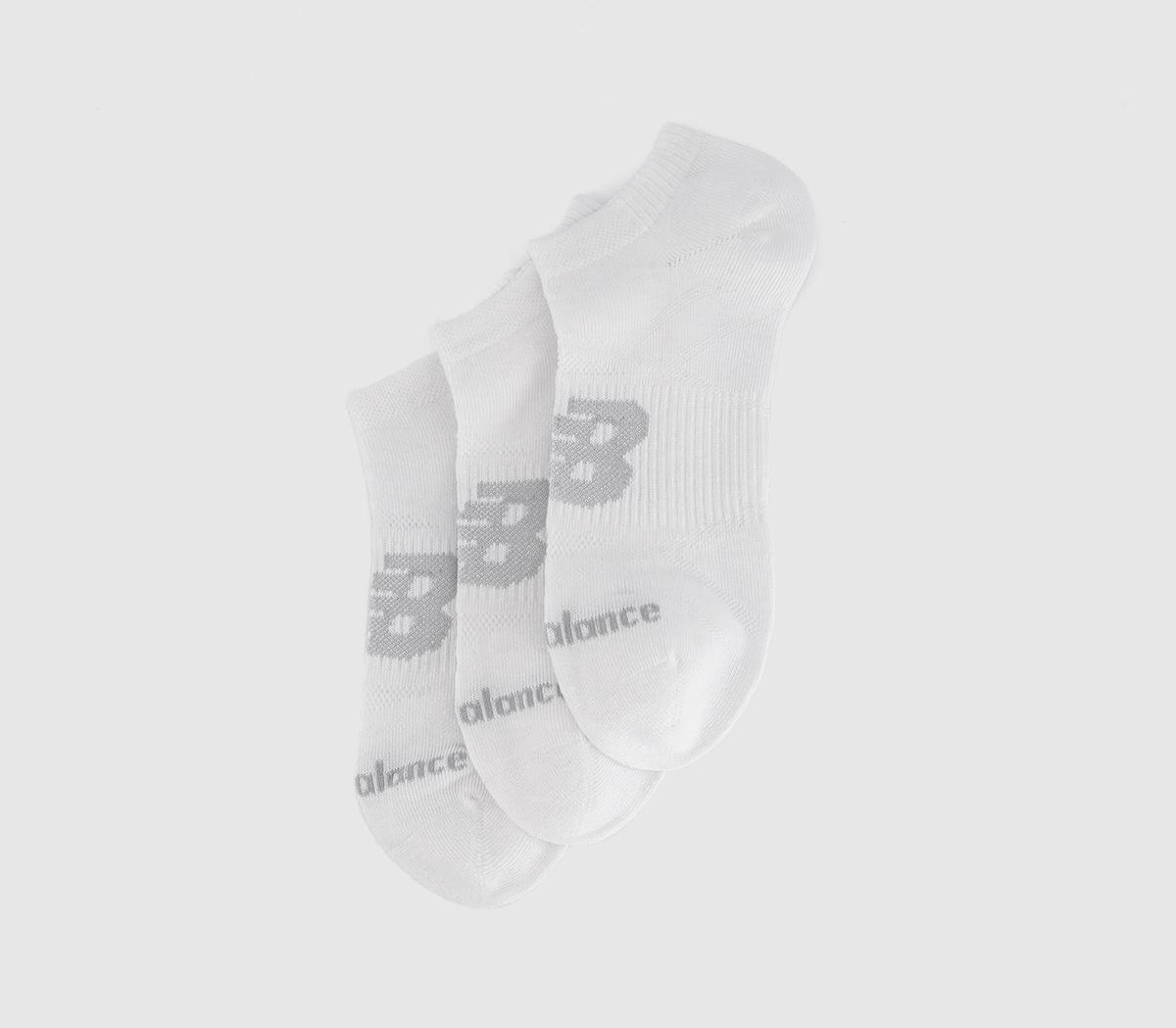 New Balance SocksFlat Knit No Show Socks 3 Pack New Balance SocksFlat Knit No Show Socks 3 PackWhite