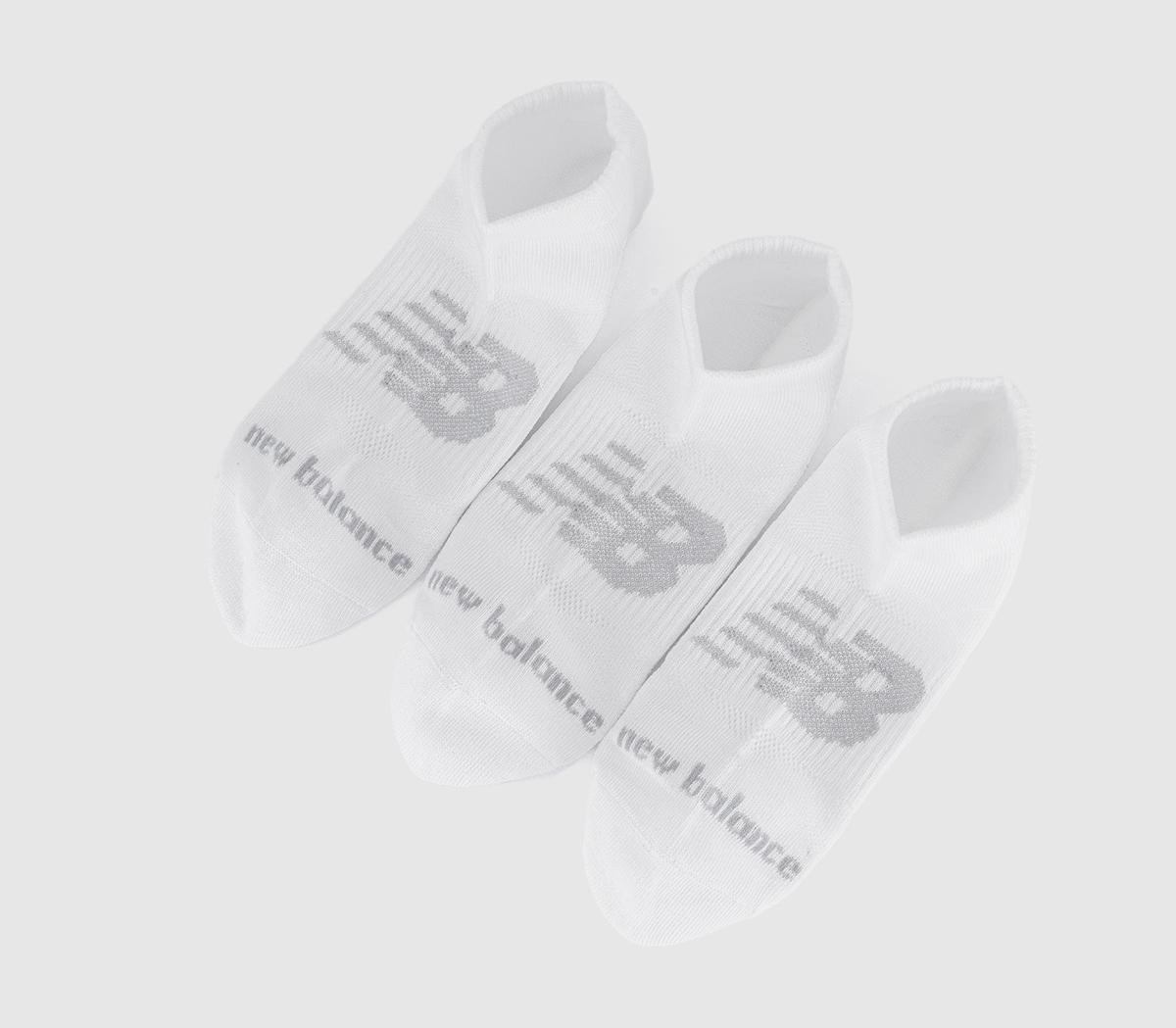 New Balance SocksFlat Knit No Show Socks 3 Pack New Balance SocksFlat Knit No Show Socks 3 PackWhite