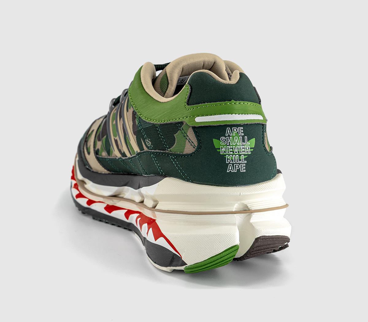 adidasadidas x BAPE adistar HRMY TrainersBape Hemp Iron Metallic Off White