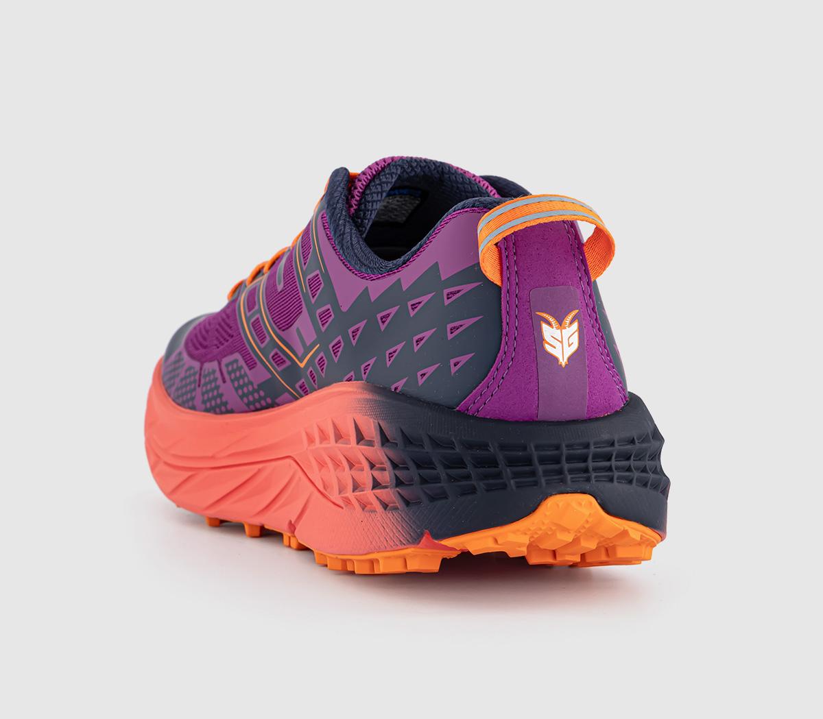 HOKA Speedgoat 2 Low Trainers Wild Flower Electric Tangerine