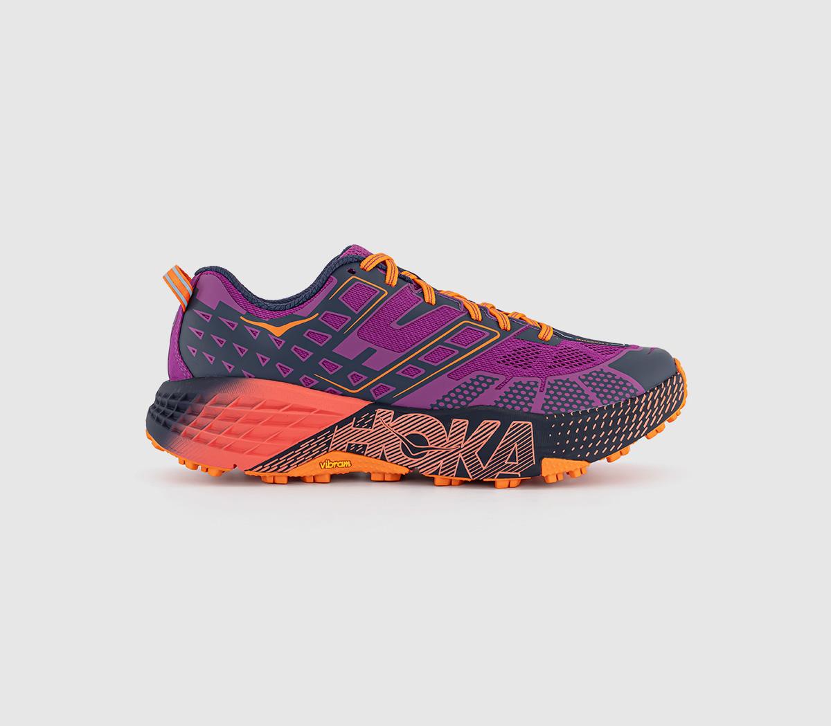 HOKA Speedgoat 2 Low Trainers Wild Flower Electric Tangerine