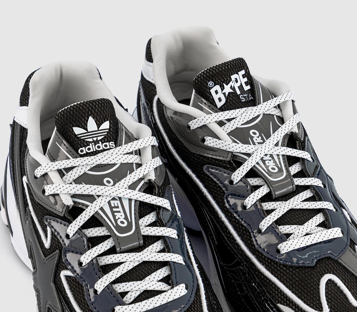 adidasadidas x Bape Orketro TrainersCore Black White Silver Metallic