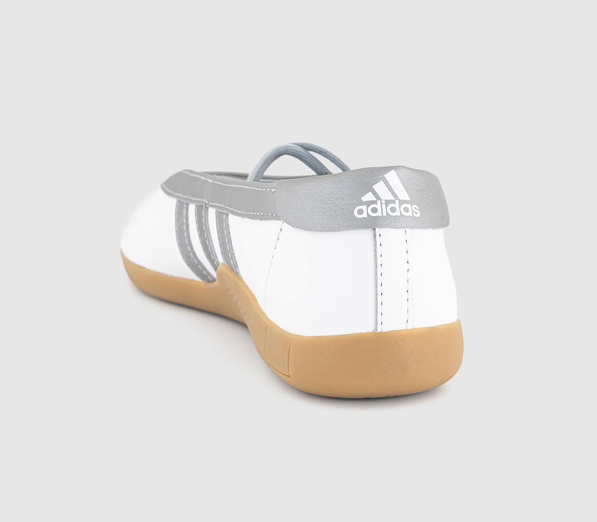 adidasTaekwondo Mei Ballet ShoesWhite Silver Metallic Gum
