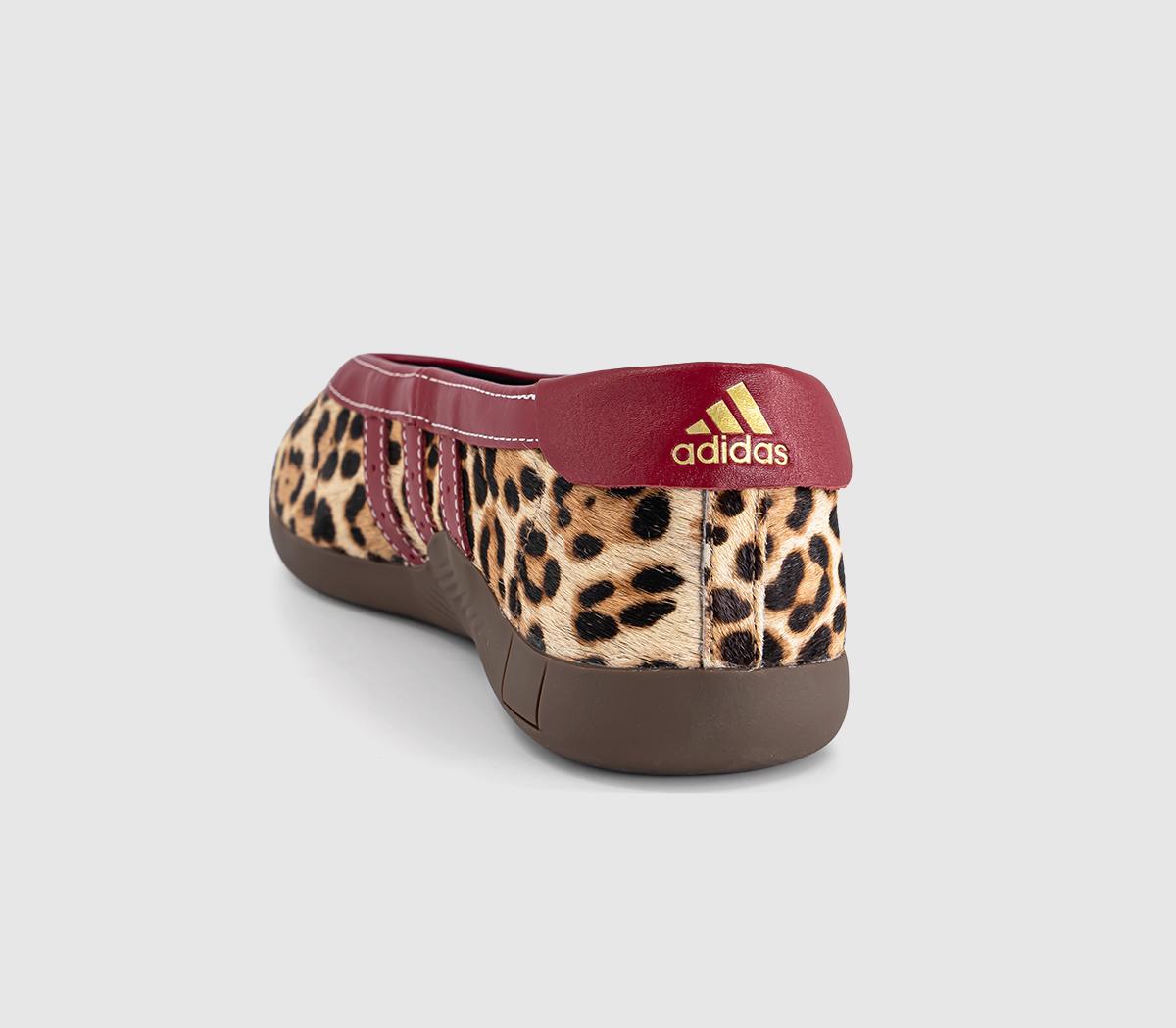 adidasTaekwondo Mei Ballet PumpsOffwhite Leopard Victory Red
