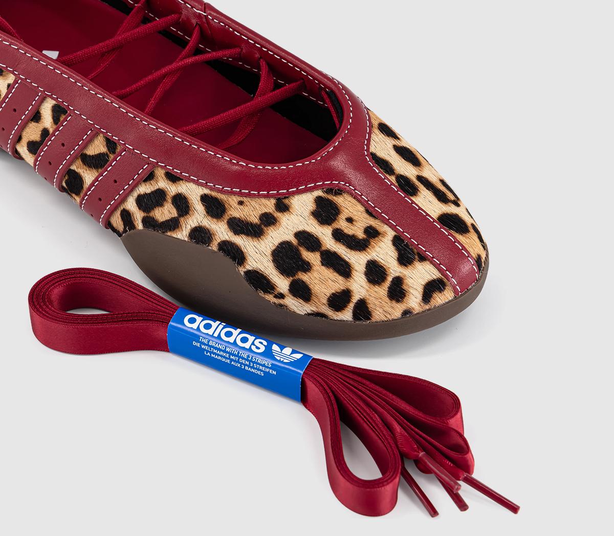 adidasTaekwondo Mei Ballet PumpsOffwhite Leopard Victory Red