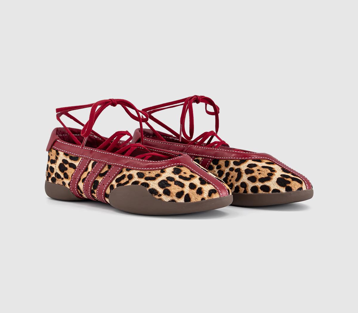 adidasTaekwondo Mei Ballet PumpsOffwhite Leopard Victory Red