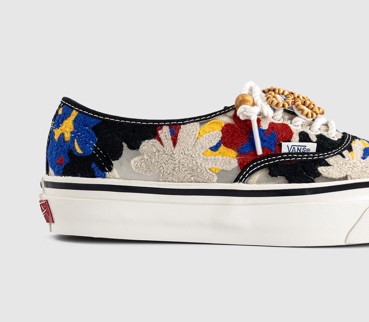 VansLX Authentic 44 TrainersKnit Flower Black White Red