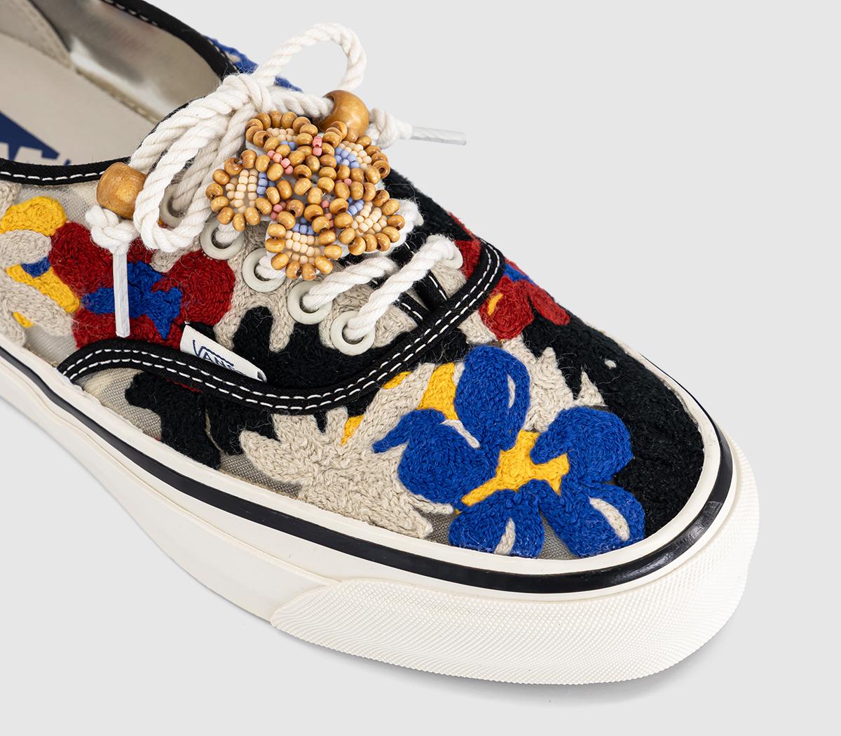 VansLX Authentic 44 TrainersKnit Flower Black White Red
