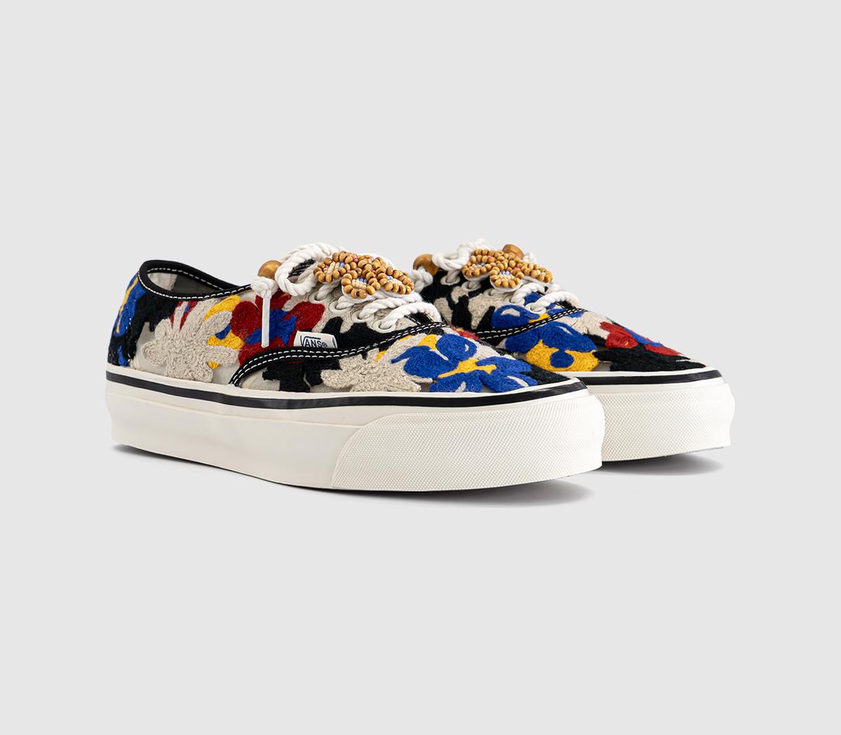 VansLX Authentic 44 TrainersKnit Flower Black White Red