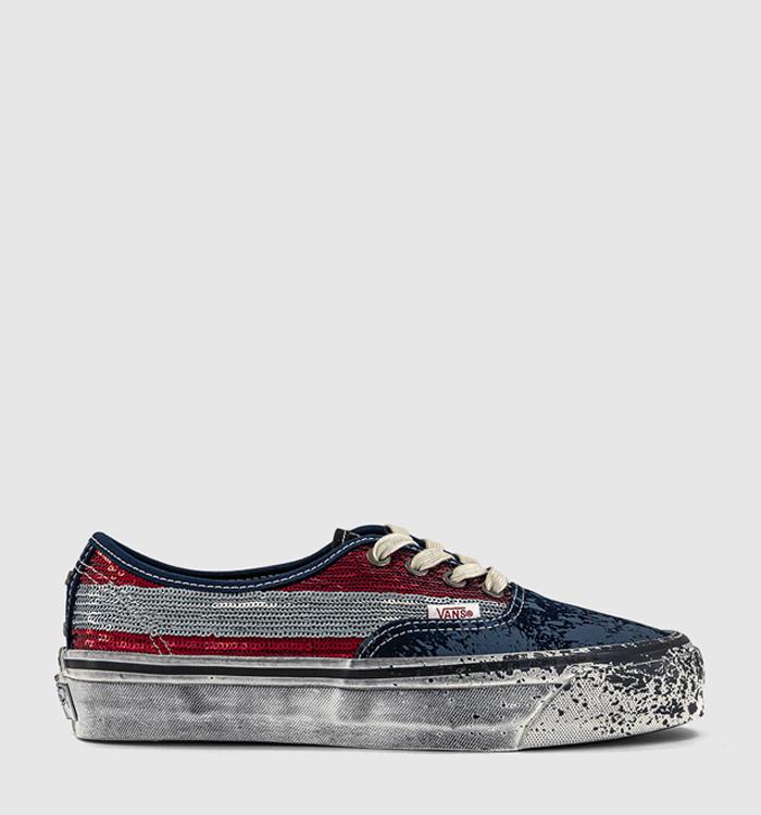 Vans LX Authentic 44 Trainers Red Navy
