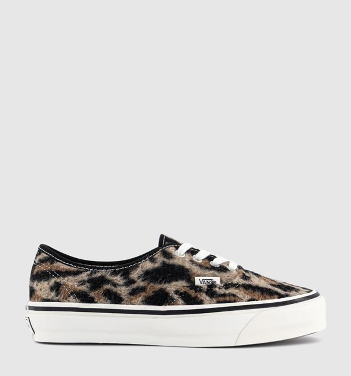 Vans LX Authentic 44 Trainers Leopard Black Brown