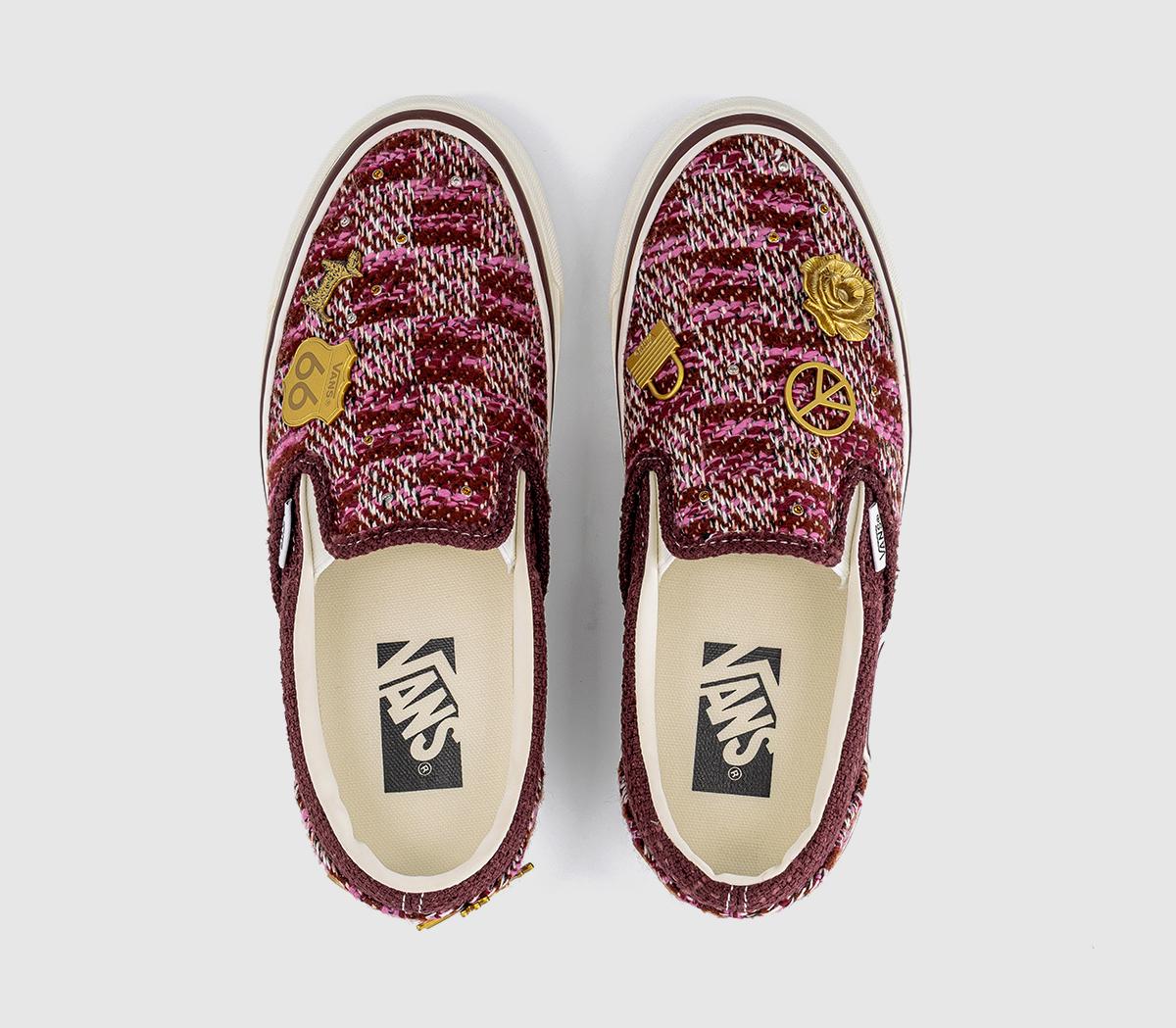 VansLX Classic Slip On 98 TrainersCardigan Brown Pink