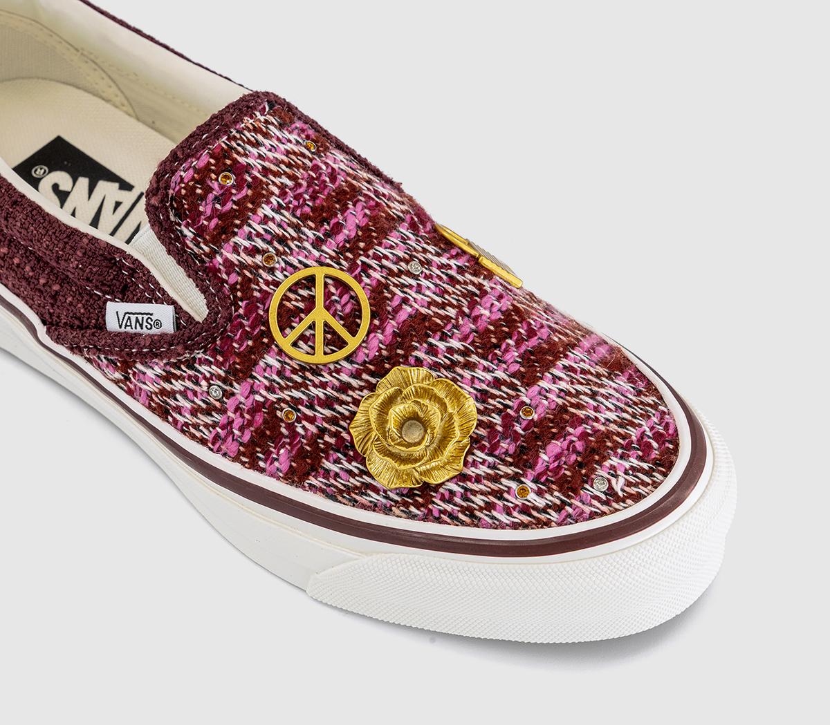 VansLX Classic Slip On 98 TrainersCardigan Brown Pink