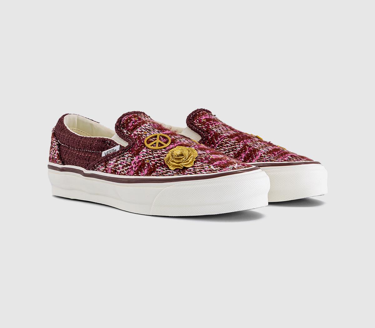 VansLX Classic Slip On 98 TrainersCardigan Brown Pink