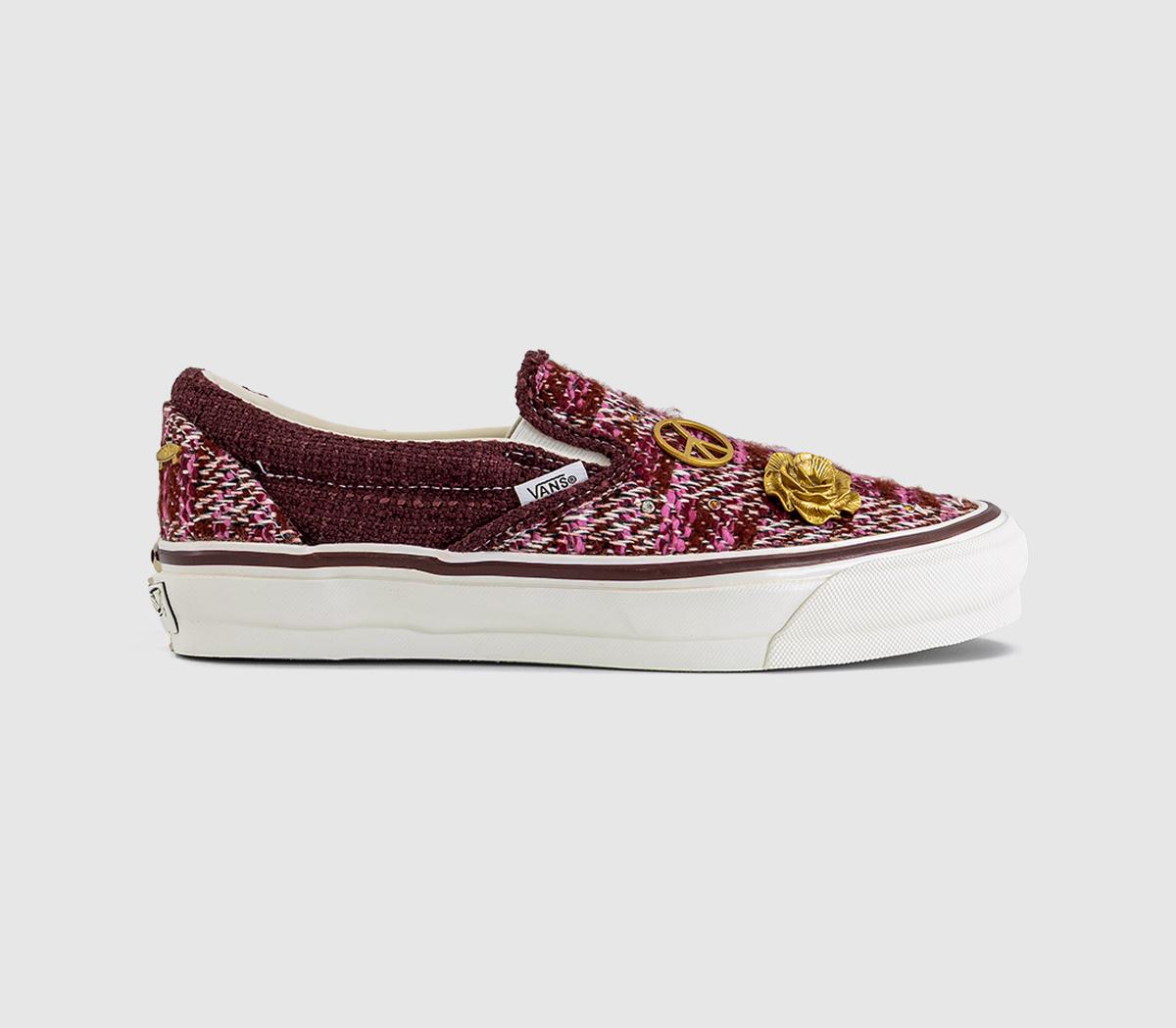 VansLX Classic Slip On 98 TrainersCardigan Brown Pink