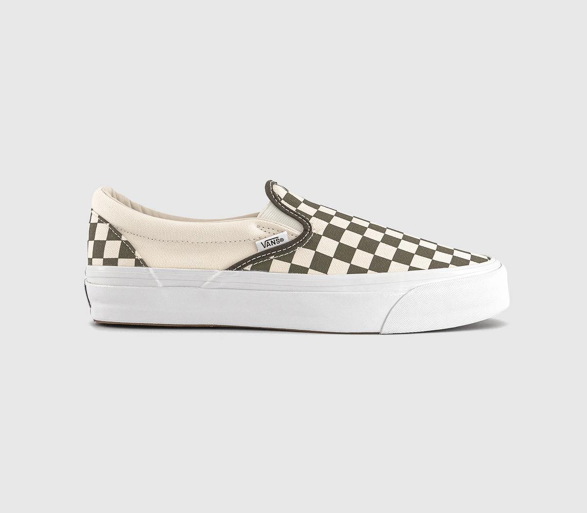 VansLX Classic Slip On 98 TrainersCheckerboard Grape Leaf