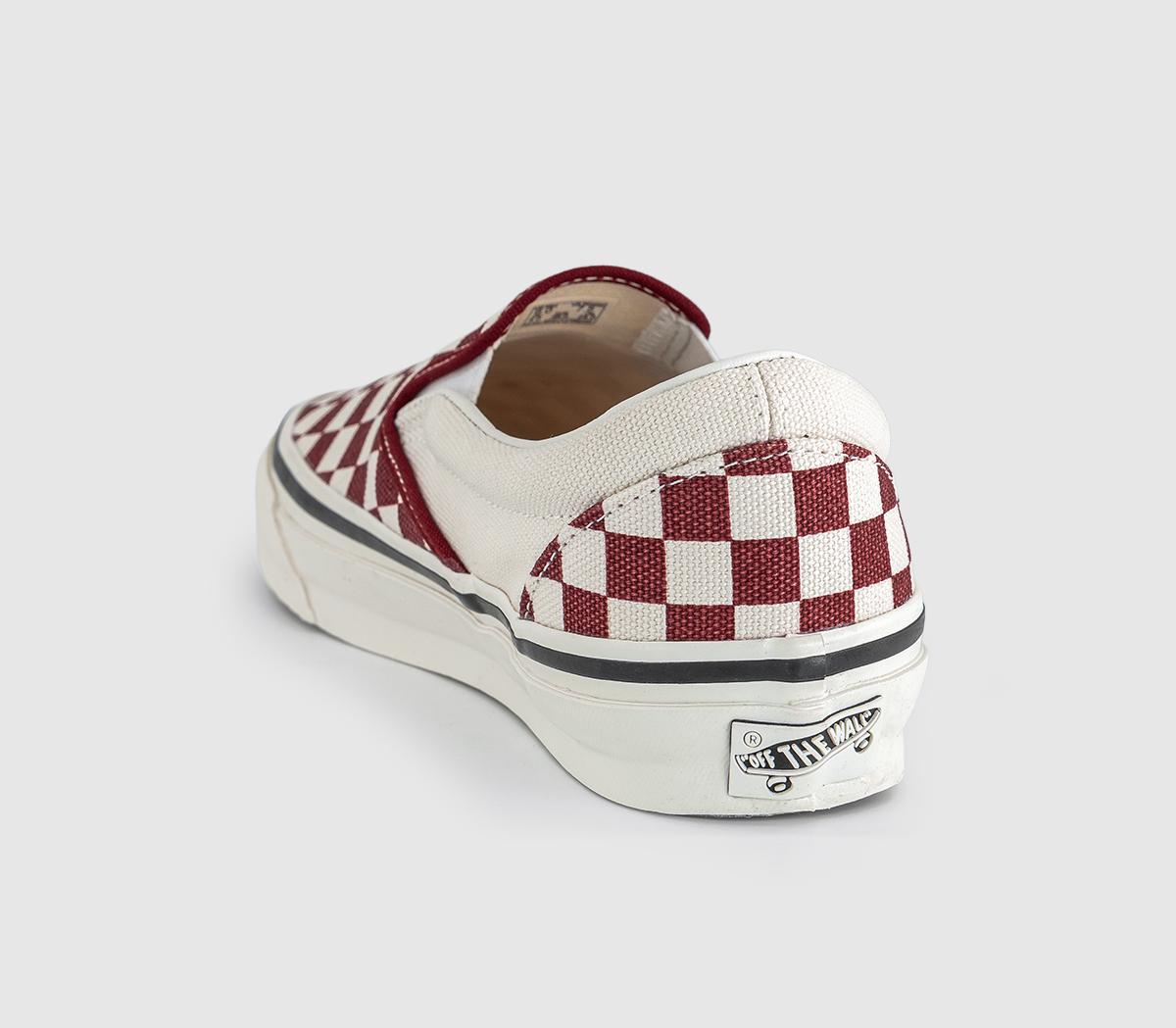 VansLx Classic Slip On 98 TrainersCheckerboard Poppy Ember Red