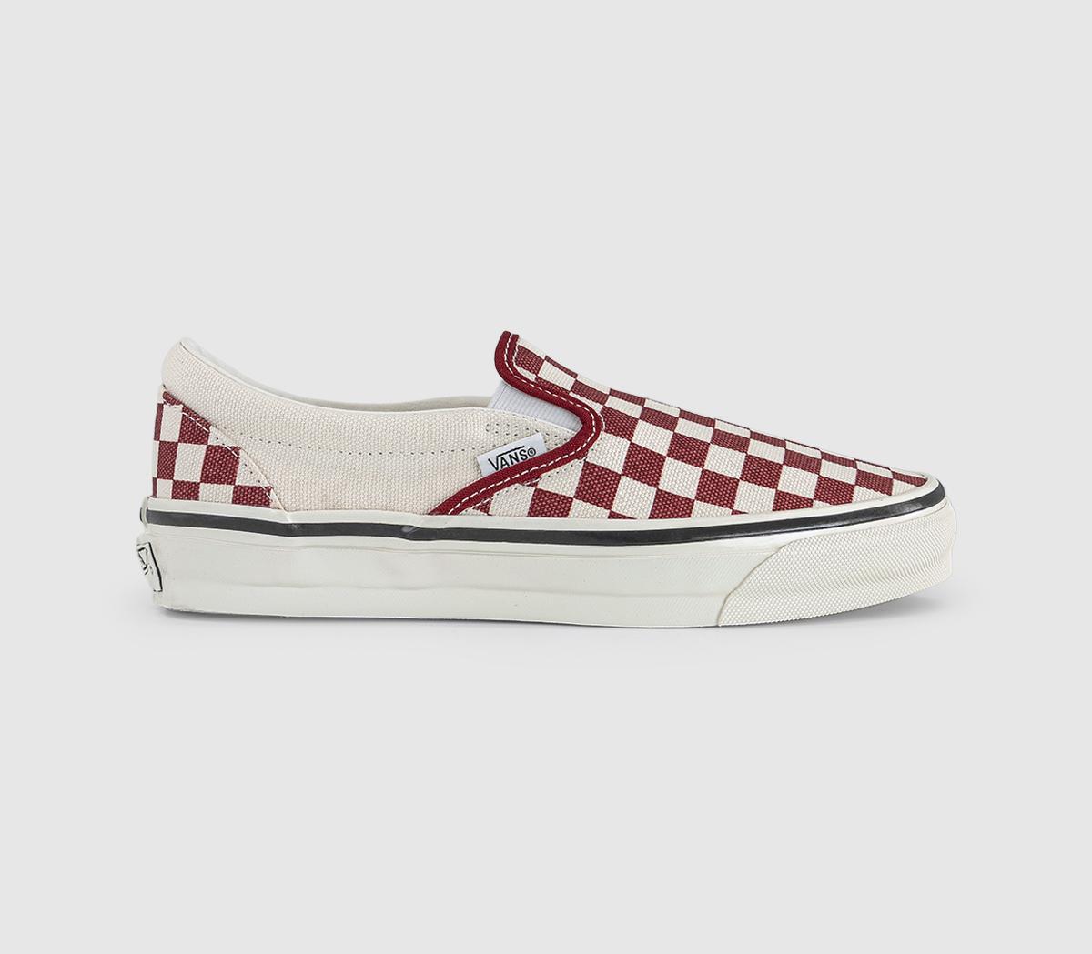 VansLx Classic Slip On 98 TrainersCheckerboard Poppy Ember Red