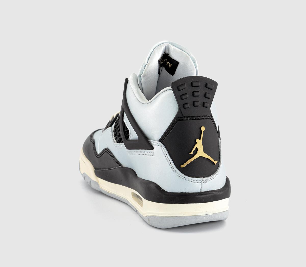 JordanAir Jordan 4 Retro Uni GS TrainersPure Platinum Metallic Gold