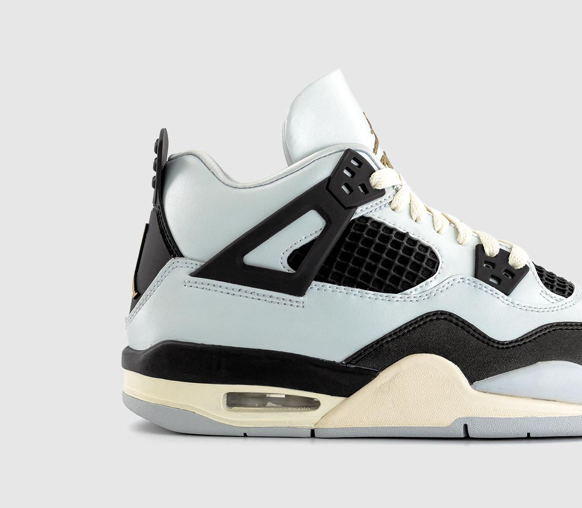 JordanAir Jordan 4 Retro Uni GS TrainersPure Platinum Metallic Gold