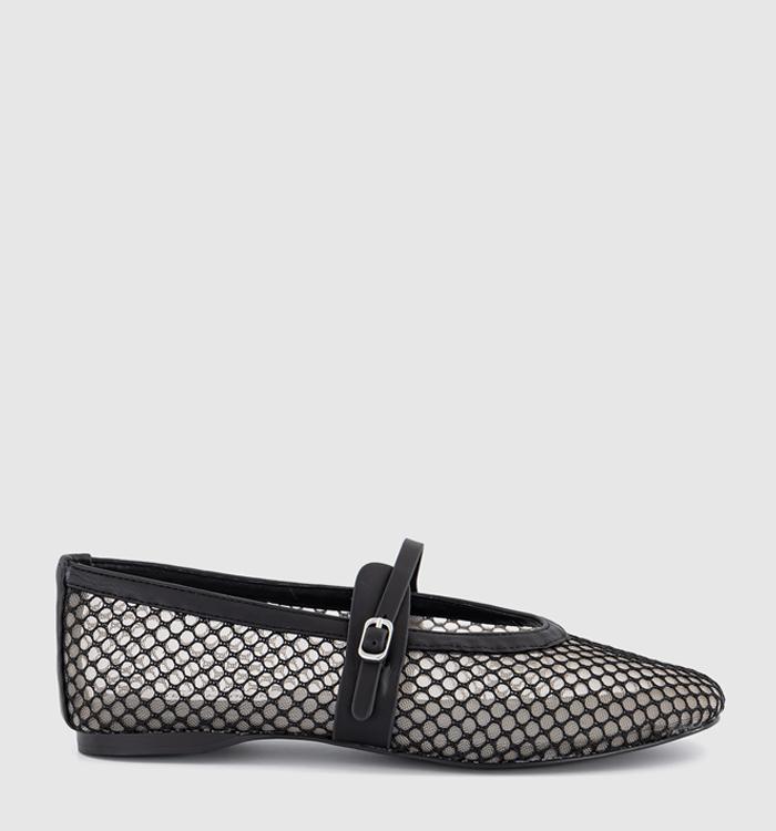 Steve Madden Rejoice Eyelet Ballet Flats Black