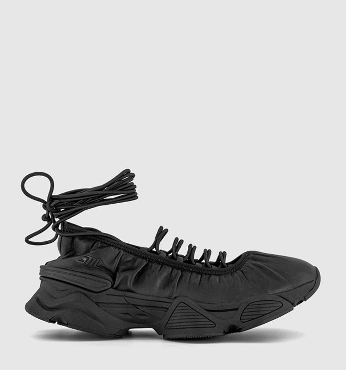 Steve Madden Spin Off Ballet Pumps Triple Black