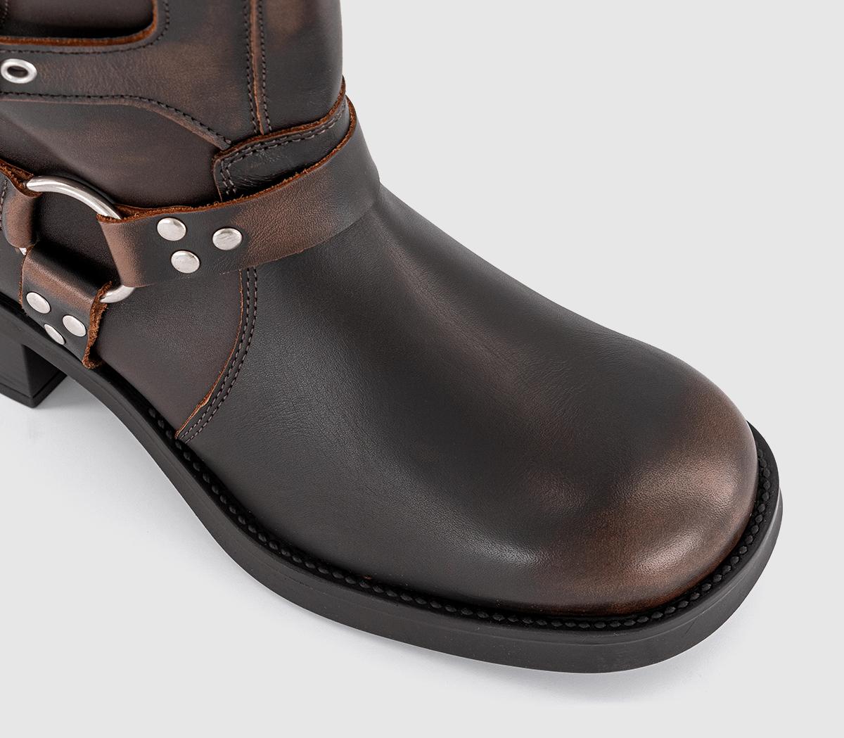 Steve Madden Becase Leather Boots Steve Madden Becase Leather Boots Brown