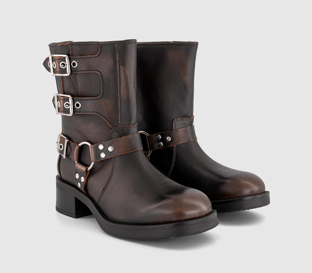 Steve Madden Becase Leather Boots Steve Madden Becase Leather Boots Brown