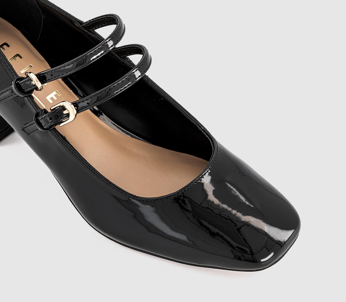 OFFICEMadeleine Two Strap Block Mary Jane Heels OFFICEMadeleine Two Strap Block Mary Jane Heels Black