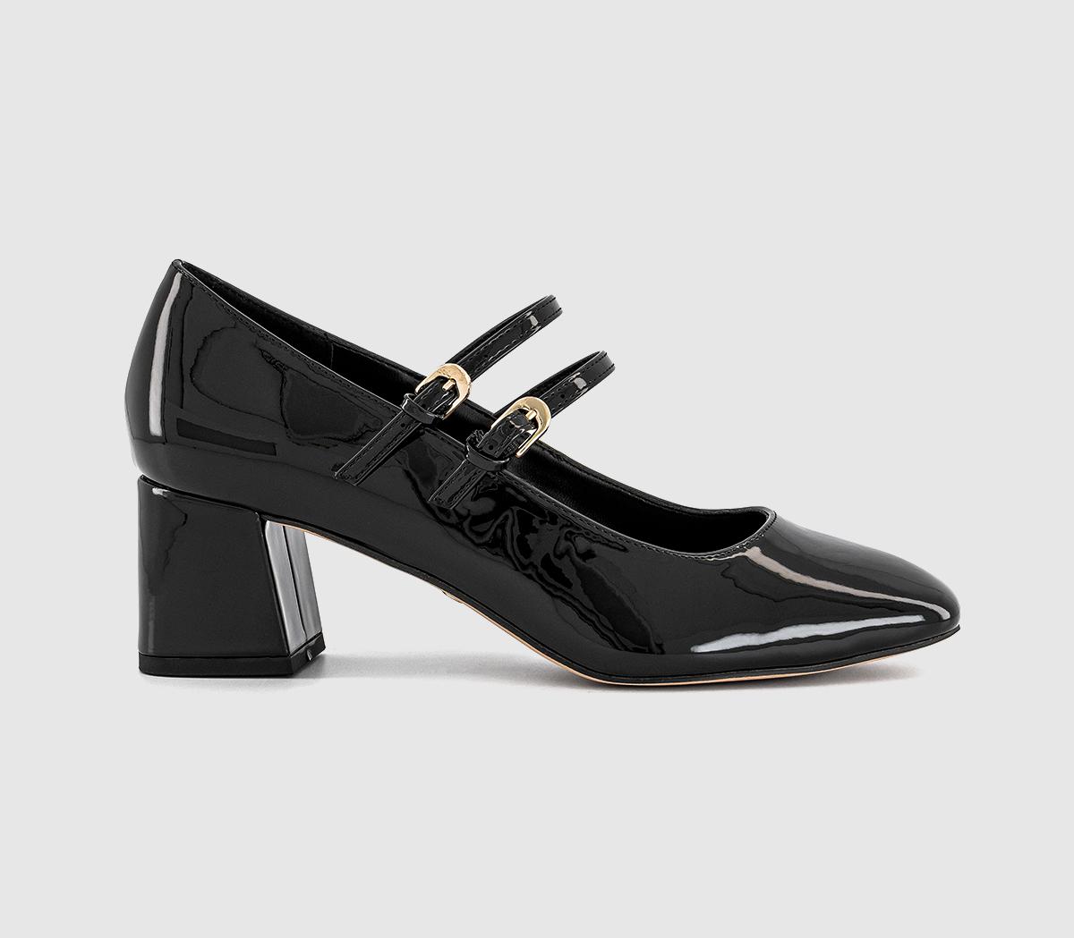 OFFICEMadeleine Two Strap Block Mary Jane Heels OFFICEMadeleine Two Strap Block Mary Jane Heels Black