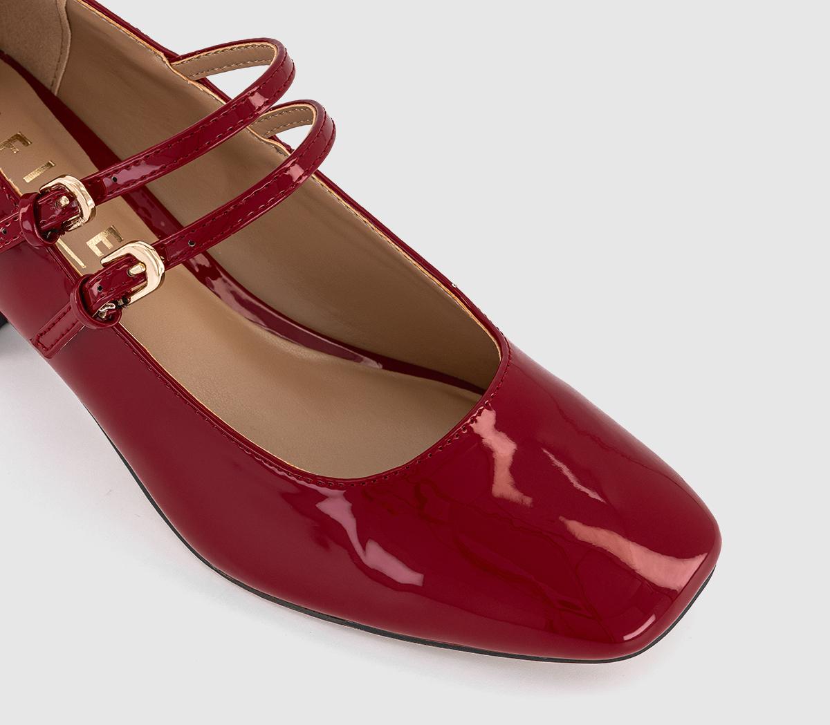 OFFICEMadeleine Two Strap Block Mary Jane Heels OFFICEMadeleine Two Strap Block Mary Jane HeelsRed
