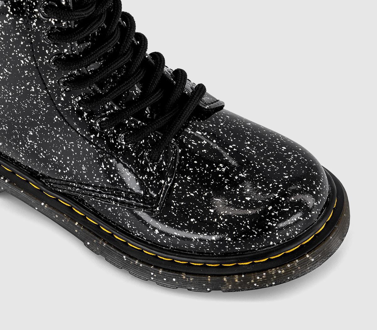 Dr. Martens1460 Youth Cosmic Glitter BootsBlack Silver Glitter