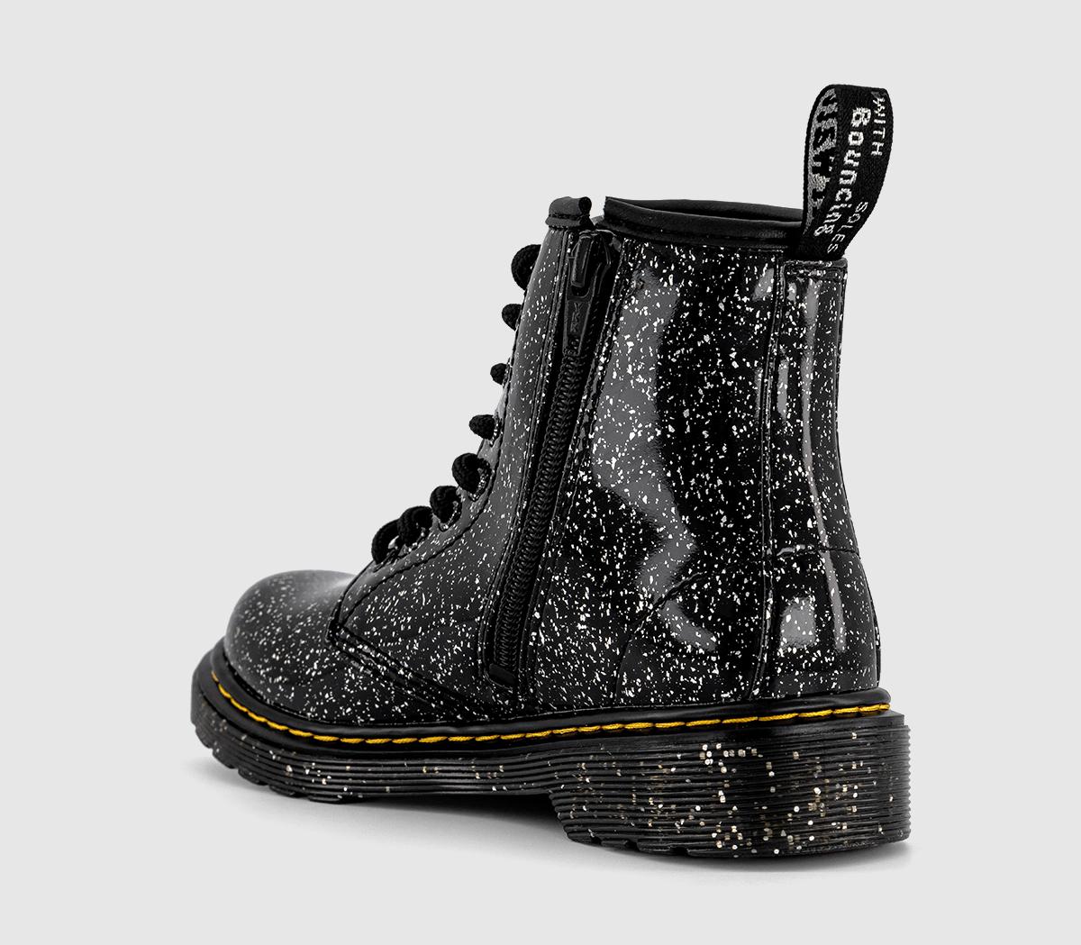 Dr. Martens1460 Youth Cosmic Glitter BootsBlack Silver Glitter
