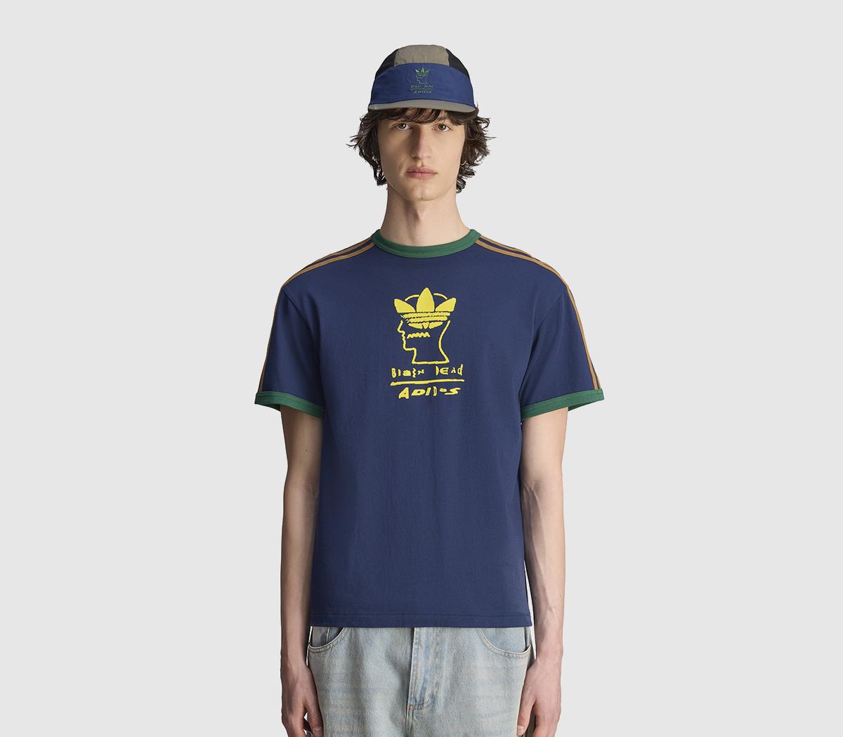 adidas ConsortiumBrain Dead T ShirtCollegiate Navy