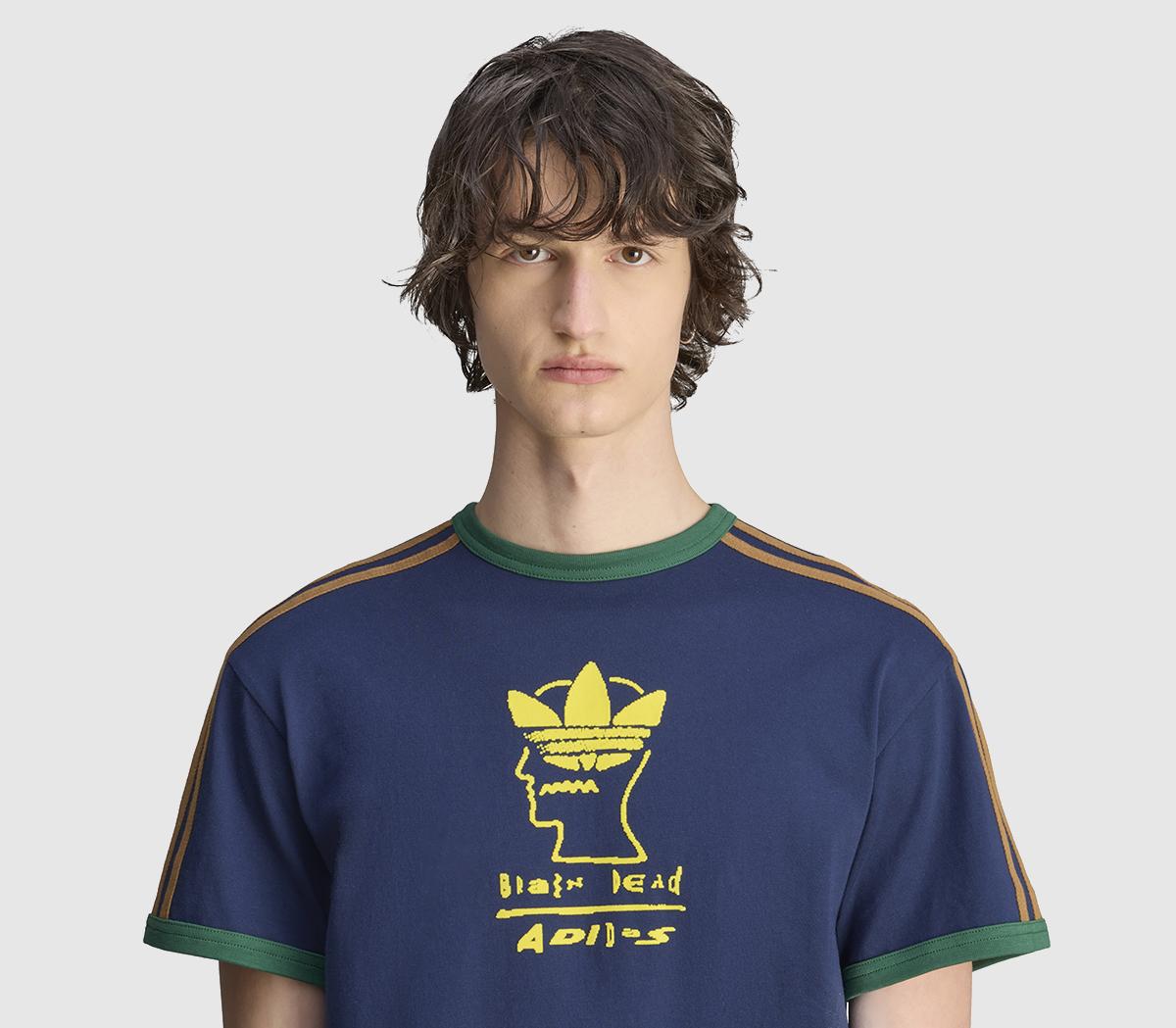 adidas ConsortiumBrain Dead T ShirtCollegiate Navy